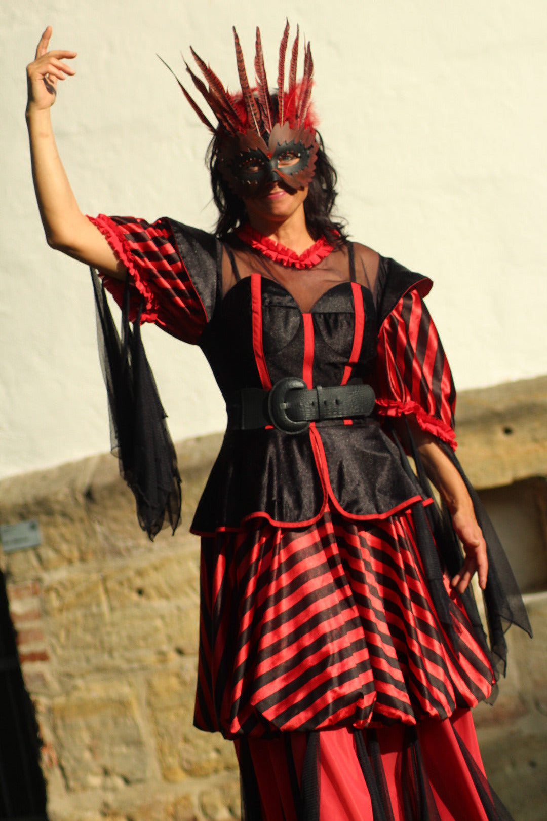 Bruja Hexe Venezia Kostüm Damen M/L rot schwarz